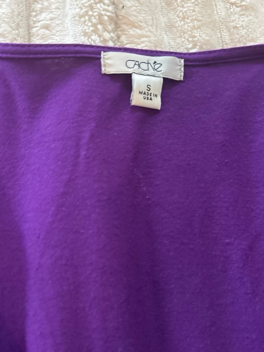Cache Purple Wrap-Style Mini Dress with Ruching - Picture 2 of 3